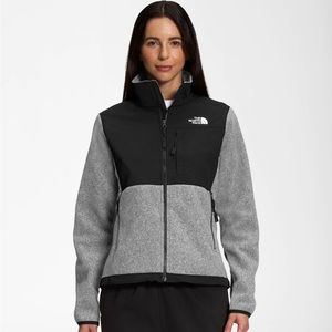 Women's Black Gray Heather North Face Denali Jacket